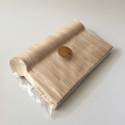 Personalized Eco-Friendly Birch Wood Mini Spoons - Set of 100 for Events - Très Elite
