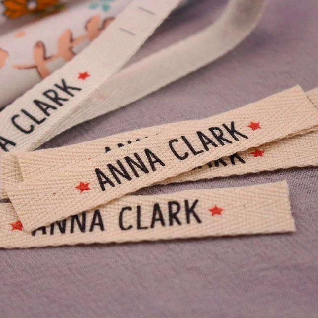Personalized Eco-Friendly Organic Cotton Twill Labels for Handmade Crafts - Custom Designs & Free Shipping