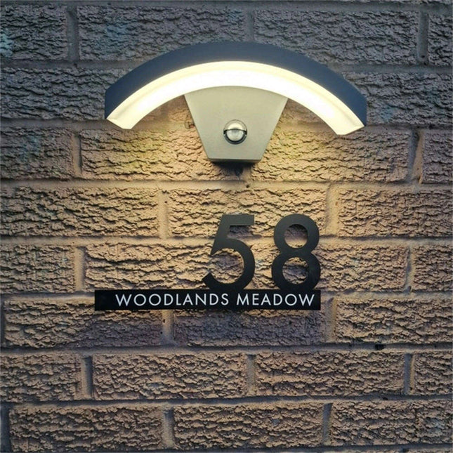 Personalized Elegant Acrylic House Number Sign - Modern and Weatherproof