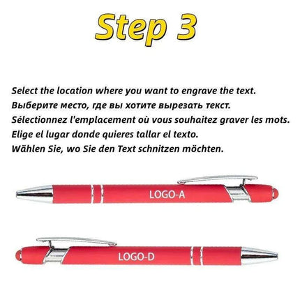 Personalized Engraved Metal Ballpoint Pen Set of 50 - Très Elite