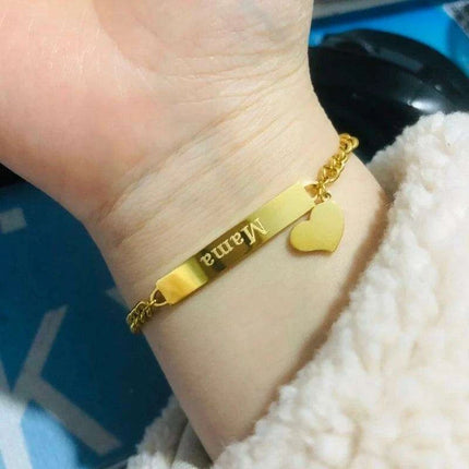 Personalized Engraved Women's Name Bracelet - Très Elite