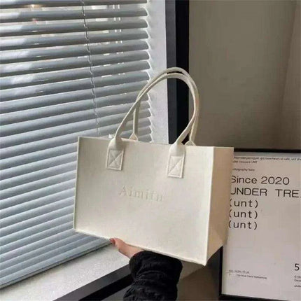 Personalized Felt Tote Bags for Moms - 100 Pcs Custom Logo Shopping Gift - Très Elite