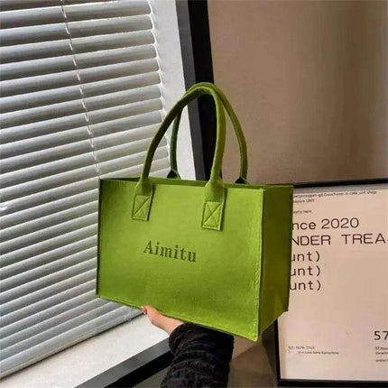 Personalized Felt Tote Bags for Moms - 100 Pcs Custom Logo Shopping Gift - Très Elite