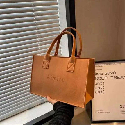 Personalized Felt Tote Bags for Moms - 100 Pcs Custom Logo Shopping Gift - Très Elite