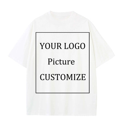 Personalized Heavyweight Cotton Oversized Tee for All - Custom 250GSM Short Sleeve Tops with Your Unique Design - Très Elite