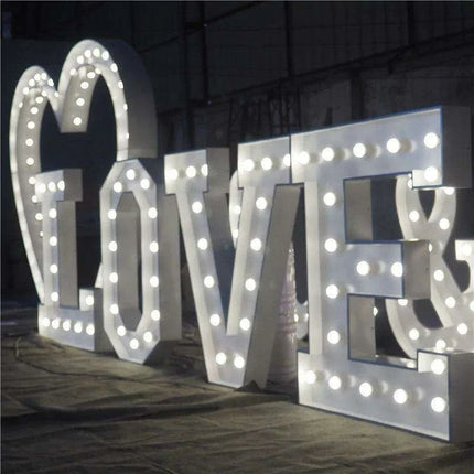 Personalized Illuminated Marquee Alphabet and Numeric Sign Set - Très Elite