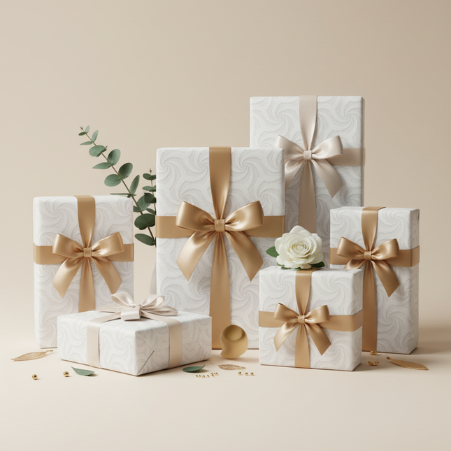 Personalized Luxury 3D Christmas Gift Wrap Paper Set - Matte & Satin Finishes - Made in the USA - Très Elite