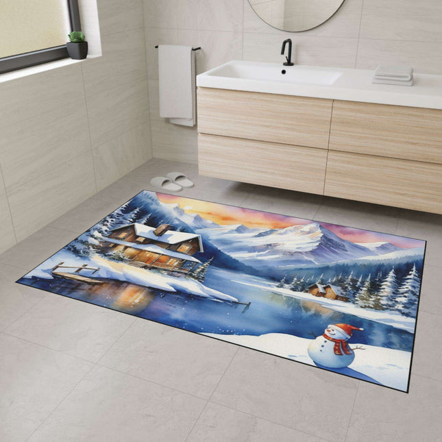 Personalized Luxury Polyester Area Rug with Anti-Slip Backing