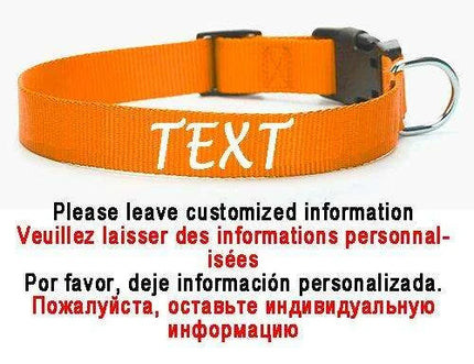 Personalized Nylon Dog ID Collar – Custom Name & Contact Info for Every Dog Breed - Très Elite
