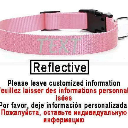 Personalized Nylon Dog ID Collar – Custom Name & Contact Info for Every Dog Breed - Très Elite