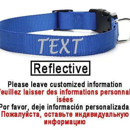 Personalized Nylon Dog ID Collar – Custom Name & Contact Info for Every Dog Breed - Très Elite