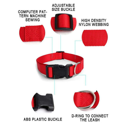 Personalized Nylon Dog ID Collar – Custom Name & Contact Info for Every Dog Breed - Très Elite