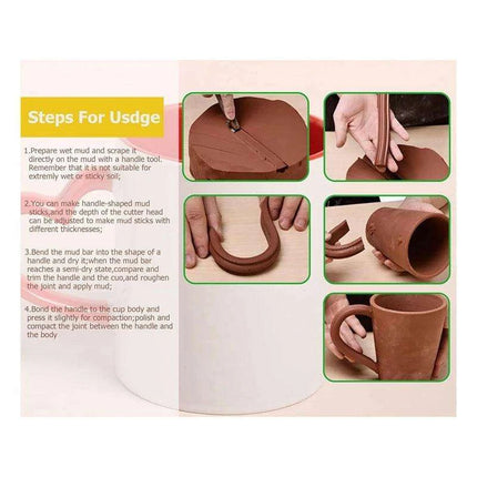 Personalized Pottery Handle Sculpting Tool - Innovative Mug and Kitchen Utensil Designer Scraper - Très Elite