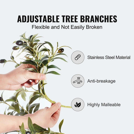 Personalized Realistic Stainless Steel Olive Tree for Stylish Home and Garden Decor - Très Elite
