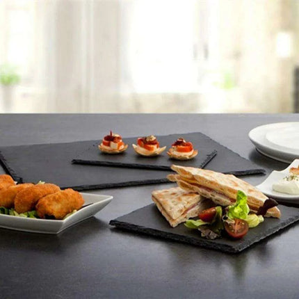 Personalized Rustic Slate Cheese Serving Board with Chalk Writing Kit - Enhance Your Entertaining Experience - Très Elite