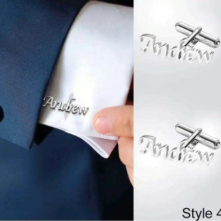 Personalized Stainless Steel Cufflinks for Men - Custom Engraved Elegance for Weddings and Gifts - Très Elite