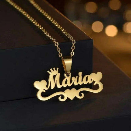 Personalized Unisex Stainless Steel Name Necklace with Chunky Chain - Très Elite