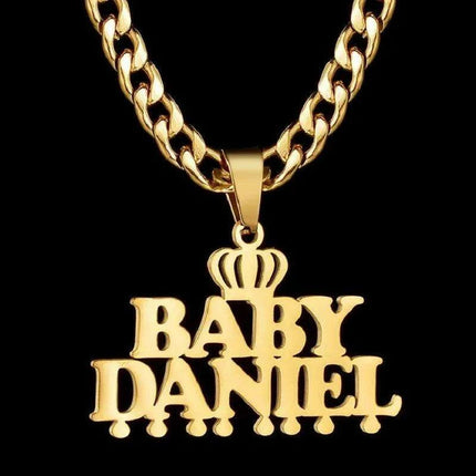 Personalized Unisex Stainless Steel Name Necklace with Chunky Chain - Très Elite