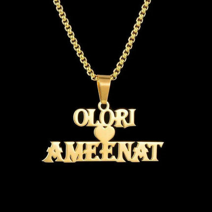 Personalized Unisex Stainless Steel Name Necklace with Chunky Chain - Très Elite