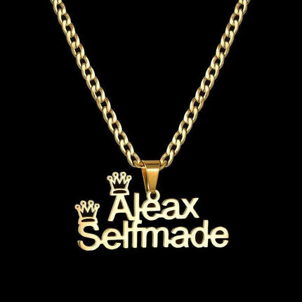 Personalized Unisex Stainless Steel Name Necklace with Chunky Chain - Très Elite