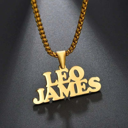 Personalized Unisex Stainless Steel Name Necklace with Chunky Chain - Très Elite