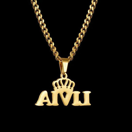 Personalized Unisex Stainless Steel Name Necklace with Chunky Chain - Très Elite