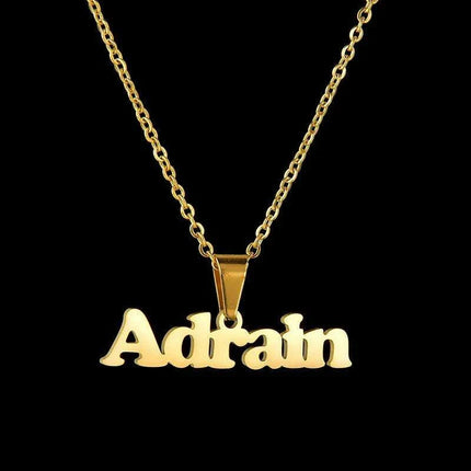 Personalized Unisex Stainless Steel Name Necklace with Chunky Chain - Très Elite