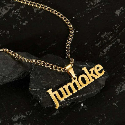 Personalized Unisex Stainless Steel Name Necklace with Chunky Chain - Très Elite