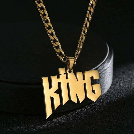 Personalized Unisex Stainless Steel Name Necklace with Chunky Chain - Très Elite