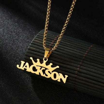 Personalized Unisex Stainless Steel Name Necklace with Chunky Chain - Très Elite