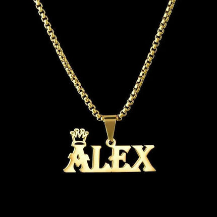 Personalized Unisex Stainless Steel Name Necklace with Chunky Chain - Très Elite