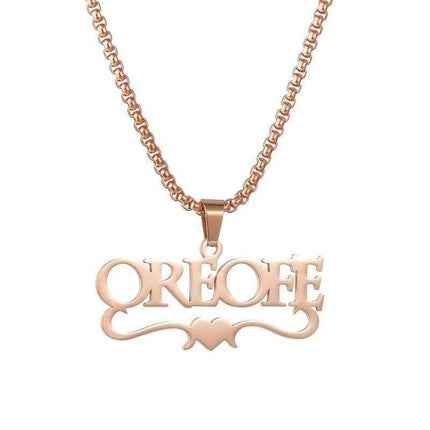 Personalized Unisex Stainless Steel Name Necklace with Chunky Chain - Très Elite