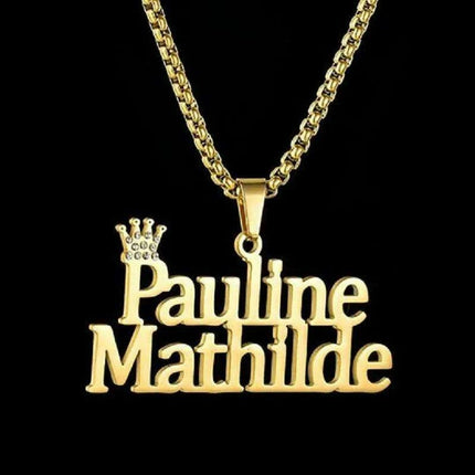 Personalized Unisex Stainless Steel Name Necklace with Chunky Chain - Très Elite