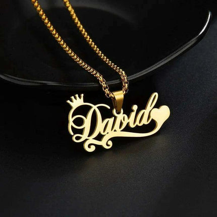 Personalized Unisex Stainless Steel Name Necklace with Chunky Chain - Très Elite