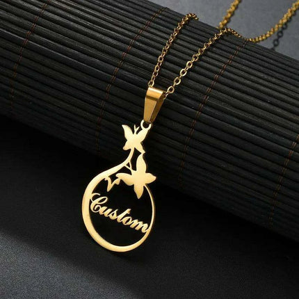 Personalized Unisex Stainless Steel Name Necklace with Chunky Chain - Très Elite
