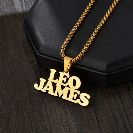 Personalized Unisex Stainless Steel Name Necklace with Chunky Chain - Très Elite