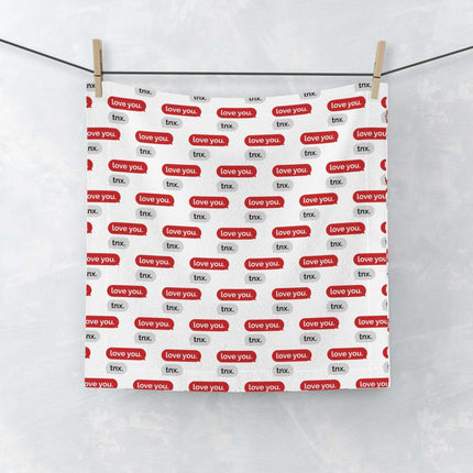 Personalized Valentine’s Love Cotton Blend Artisan Face Towel for Elegant Bathroom Styling - Très Elite