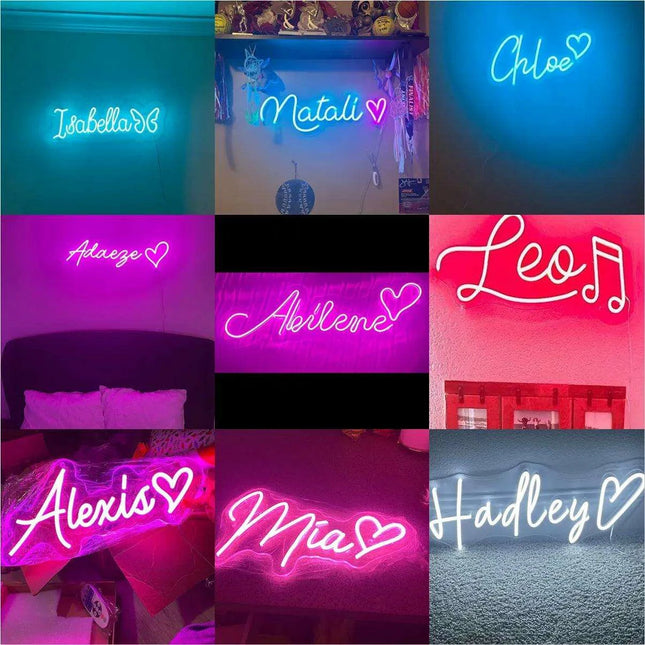 Personalized Waterproof LED Neon Name Sign - Stylish Wall Art for Any Space