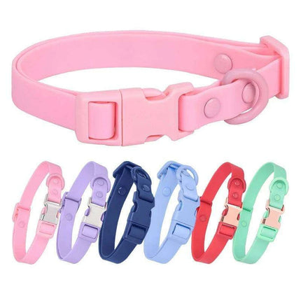 Personalized Waterproof PVC Dog Collar with Engraving Options - Très Elite