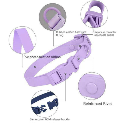 Personalized Waterproof PVC Dog Collar with Engraving Options - Très Elite