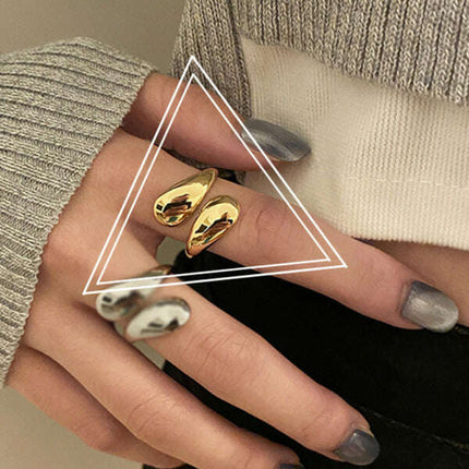 Personalized simple double-headed irregular drop-shaped opening index finger bracelet - Très Elite