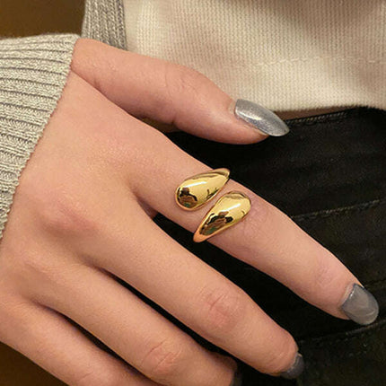 Personalized simple double-headed irregular drop-shaped opening index finger bracelet - Très Elite