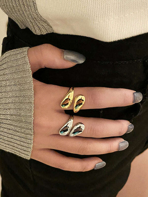 Personalized simple double-headed irregular drop-shaped opening index finger bracelet