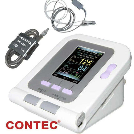 Pet Health Vital Signs Monitor: Veterinary Blood Pressure & SpO2 Device with LCD Display and Data Management..