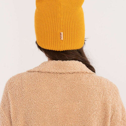 Pink Acrylic Beanie Hat With Discreet Front Patch Detail - Très Elite