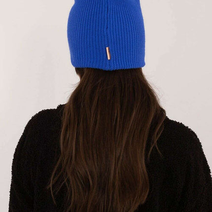 Pink Acrylic Beanie Hat With Discreet Front Patch Detail - Très Elite