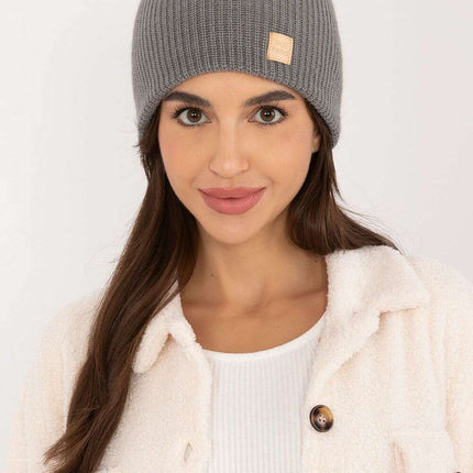 Pink Acrylic Beanie Hat With Discreet Front Patch Detail - Très Elite