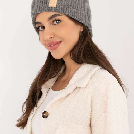 Pink Acrylic Beanie Hat With Discreet Front Patch Detail - Très Elite