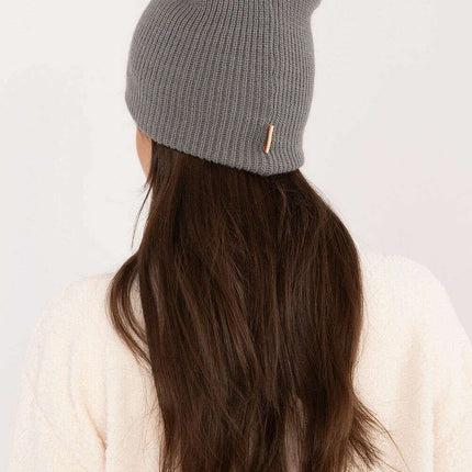 Pink Acrylic Beanie Hat With Discreet Front Patch Detail - Très Elite