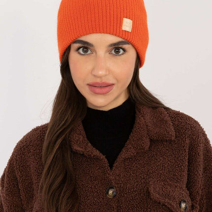 Pink Acrylic Beanie Hat With Discreet Front Patch Detail - Très Elite